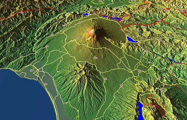 三島北西上空画像 - 画像をクリックすると拡大します